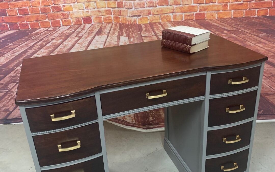 Refinished Vintage Duncan Pfyfe Writing Desk