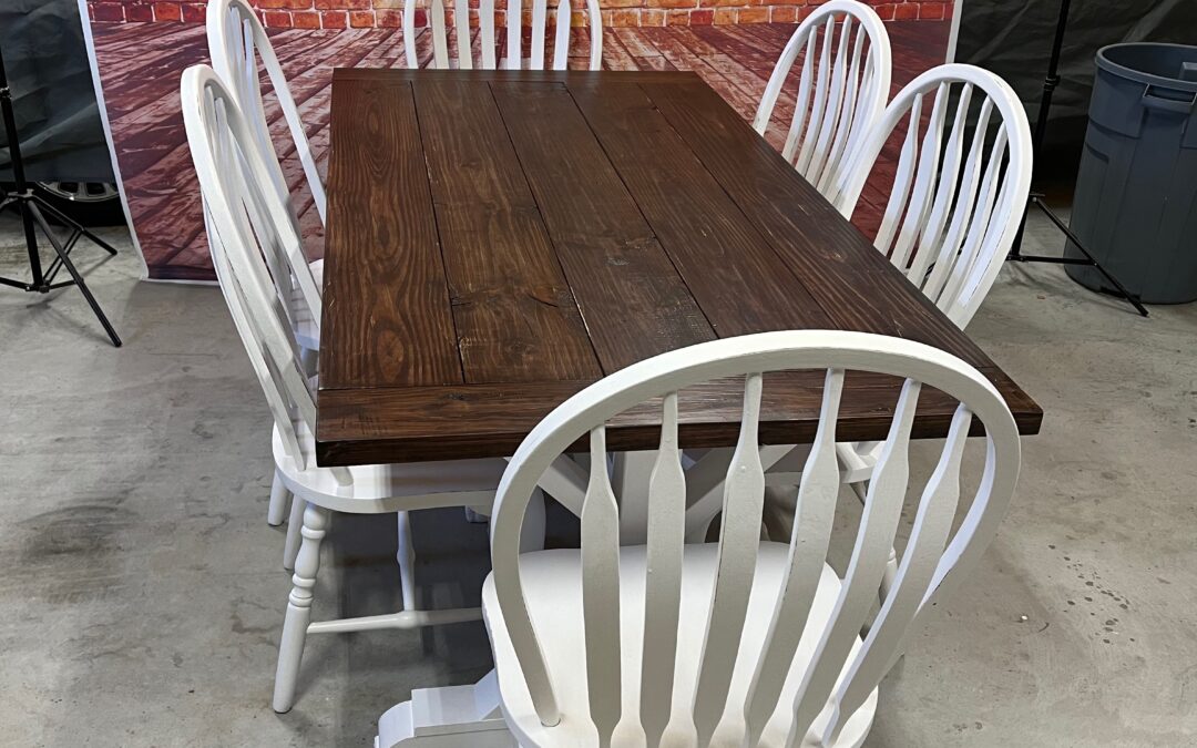 Hand Scraped Table and Chairs